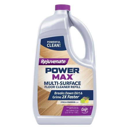 Rejuvenate PowerMax Multi-Surface Floor Cleaner, Citrus and Cedarwood Scent, 64 Ounces