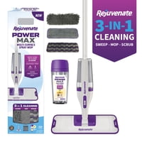 Rejuvenate PowerMax Multi-Surface Spray Mop Kit, Powerful 3-in-1 Cleaning, Sweep, Mop & Scrub