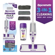 Rejuvenate PowerMax Multi-Surface Spray Mop Kit, Powerful 3-in-1 Cleaning, Sweep, Mop & Scrub