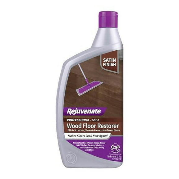 1 Pc, Rejuvenate Satin Wood Floor Restorer Liquid 32 Oz