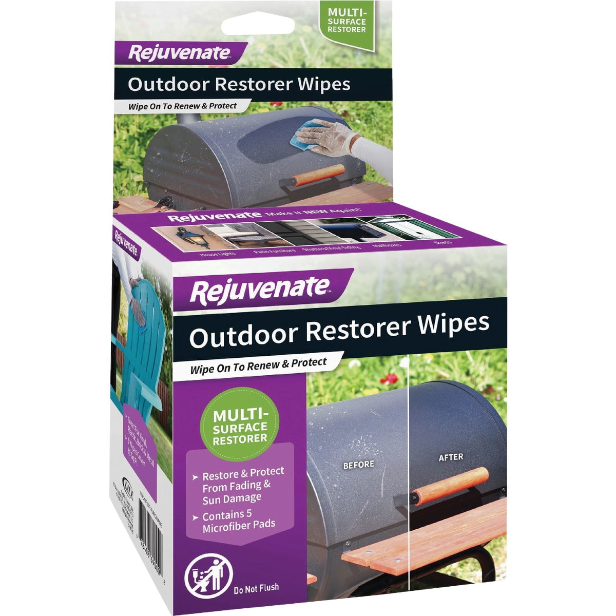 Rejuvenate No Scent Color Restorer 6 pk Wipes ( Pack of 1)