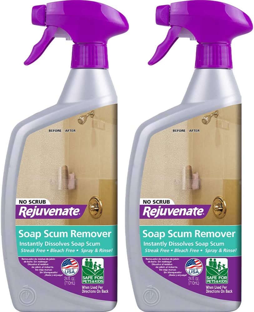 Rejuvenate Scrub Free Soap Scum Remover Shower Glass Door Cleaner Works