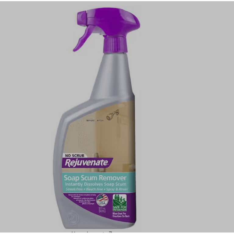Rejuvenate Scrub Free Soap Scum Remover Shower Glass Door Cleaner Works on  Ceramic Tile, Chrome, Plastic and More (2 Bottles x 24oz) 24 Fl Oz (Pack of  2) 2 Pack Remover 