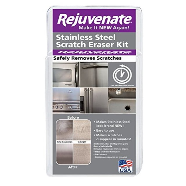 Rejuvenate Stainless Steel Scratch Eraser Kit Safely Removes Scratches 6  Pcs Kit