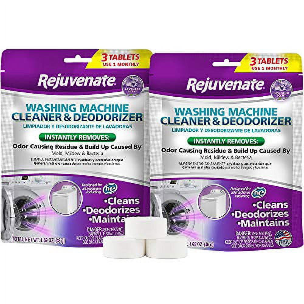 Rejuvenate Washing Machine Tablets Cleaner & Deodorizer Cleans Front