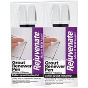 Rejuvenate White Grout Restorer Marker Pens Restore and Renew Dingy Stained Grout in Minutes 2 Units Pack ,Tw  P ck
