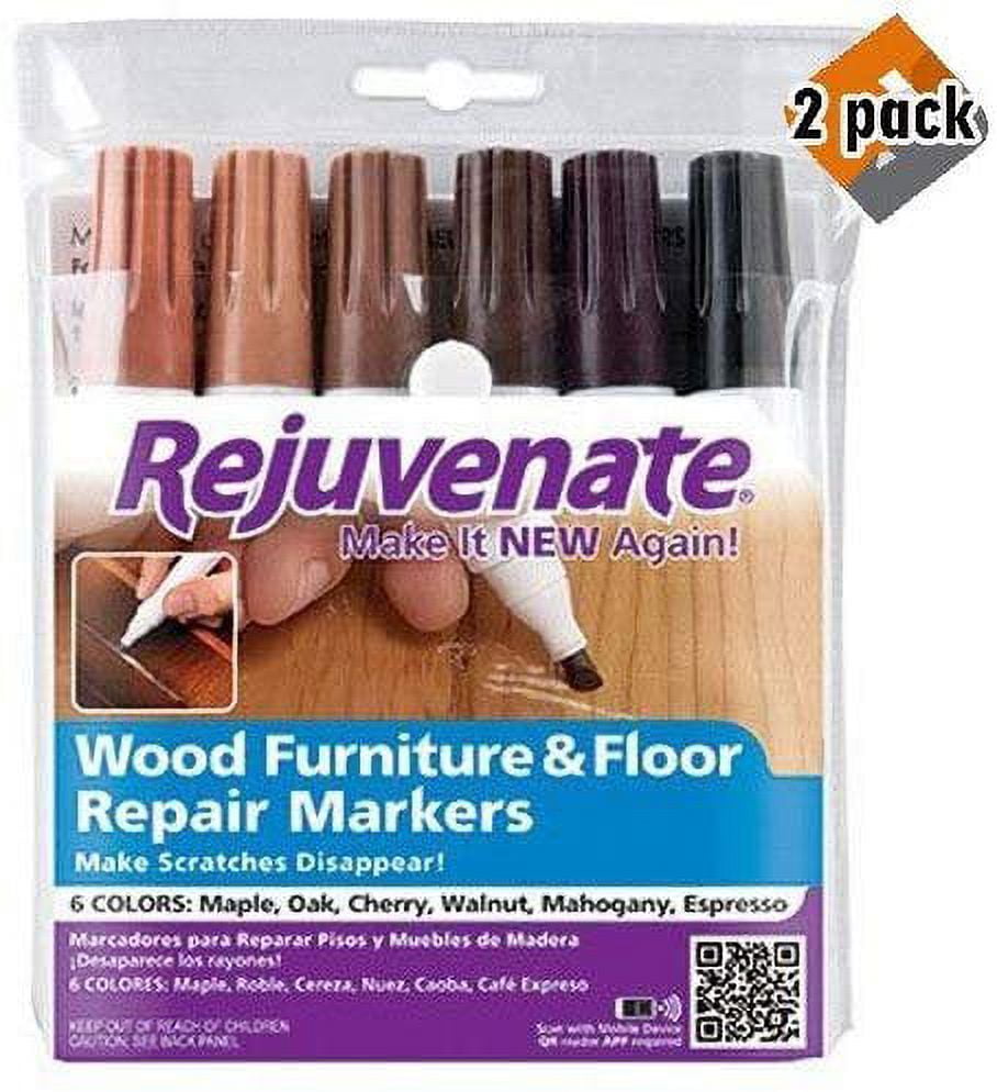 Rejuvenate Wood Furniture and Floor Repair Markers RJ6WM - The Home Depot