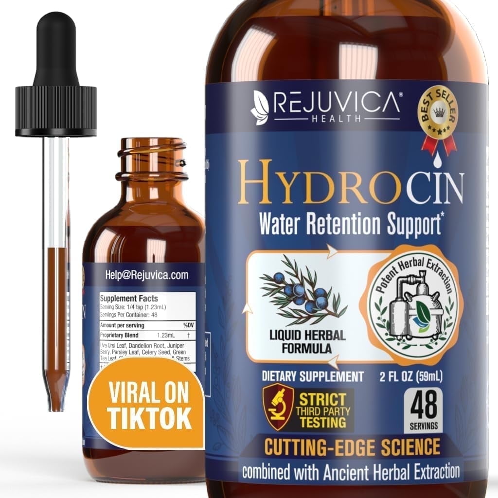 Rejuvica Health Hydrocin - Diuretic Water Retention Supplement 2 fl oz - Dandelion, Uva Ursi & More
