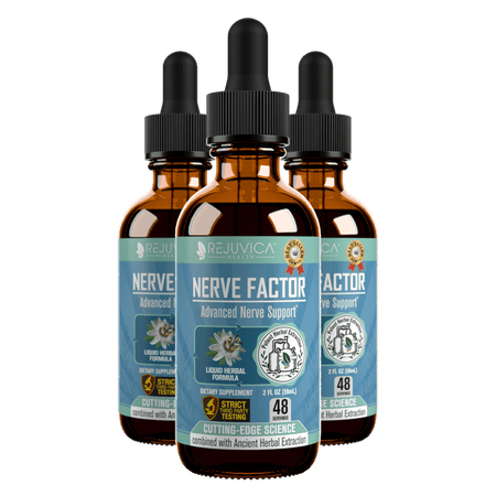 Rejuvica Health Nerve Factor-Nerve Health Support Supplement-Contains Alpha Lipoic Acid-3 Pack Value
