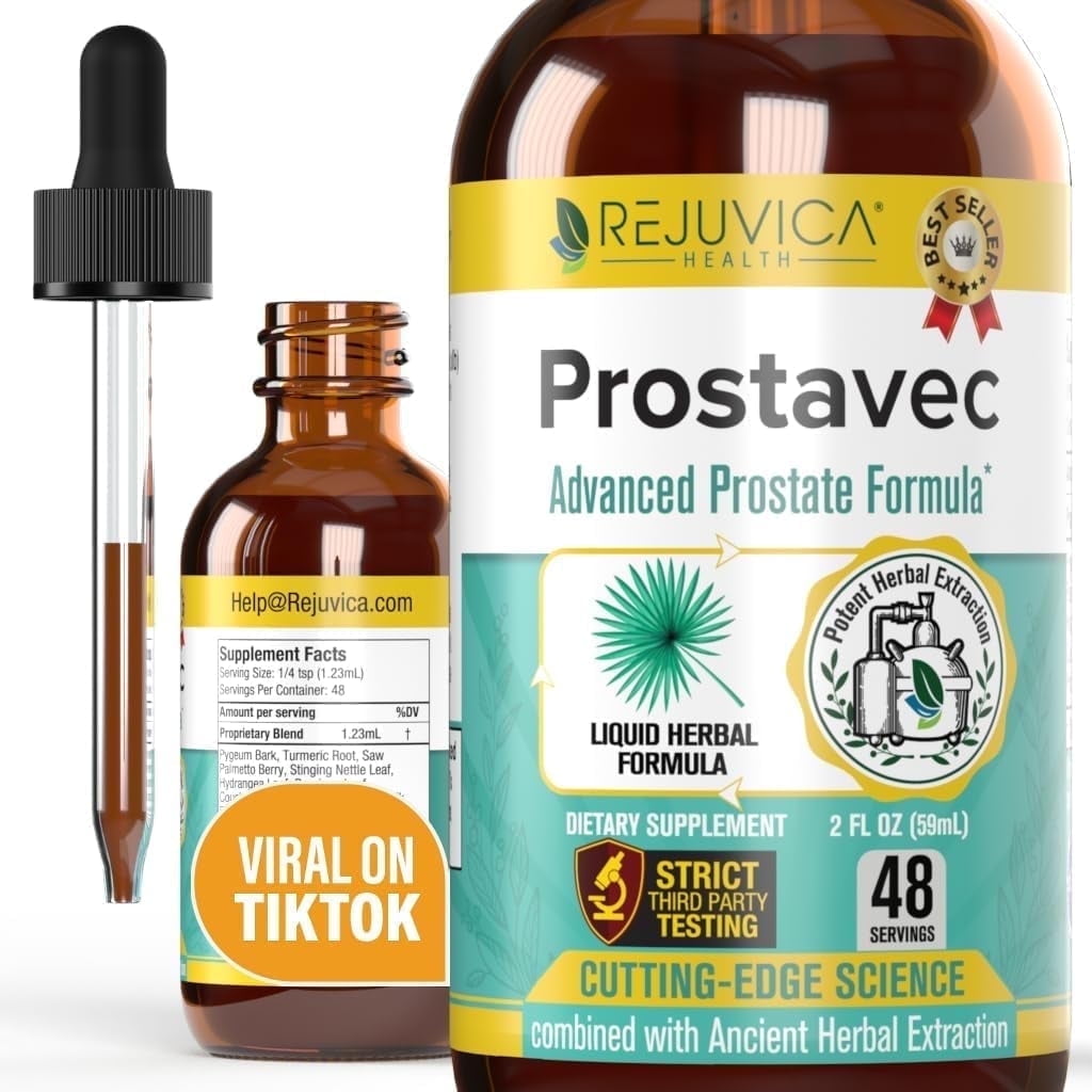 Rejuvica Health Prostavec - Prostate Support Supplement for Men 2 fl oz - Contains Saw Palmetto