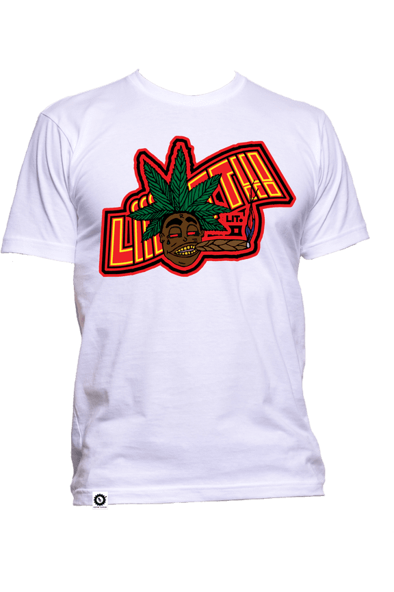 Lit Tee - 100% cotton short sleeve white tee. Preshrunk. Just right fit.