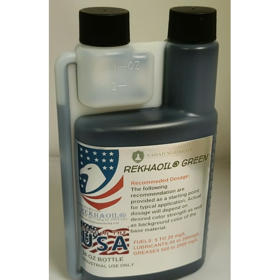 Rekhaoil® Dyes for Petroleum Products 8oz Bottle (Multicolored, Green)