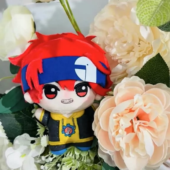 Reki Kyan Plush Sk8 The Infinity Anime Character Cute Chibi Soft Stuffed Doll Toy(Red-3.9In)