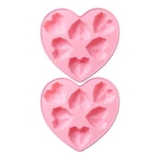 Rekidool 12-Cavity Hearts Shape Chocolate and Candy Silicone Mold, Reusable, Flexible, Non Stick 2 Count