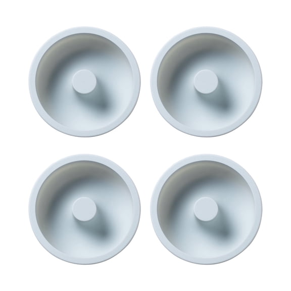 Rekidool 4.5 Inches Food-Grade Mold for Making Round Donut, Reusable, Non Stick, Flexible, 4 Count