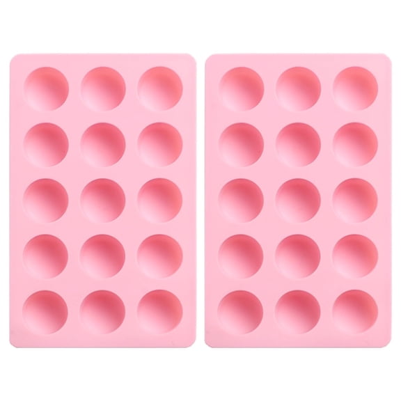 Rekidool 30 Cavities Round Shape Candy & Chocolate Silicone Mold Set, Non-stick, Reusable Baking Molds for Making Cake Decoration, Jelly, 2 Count