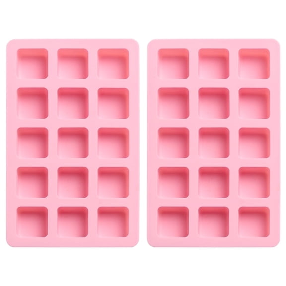 Rekidool 30 Cavities Square Shape Candy and Chocolate Silicone Molds, Reusable, Non Stick, Flexible, 2 Count