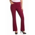thumbnail image 1 of Rekkuna Women's Comfort Stretch Pull-On Bootcut Pant with Tummy Tamer Panel (8, Burgundy), 1 of 5