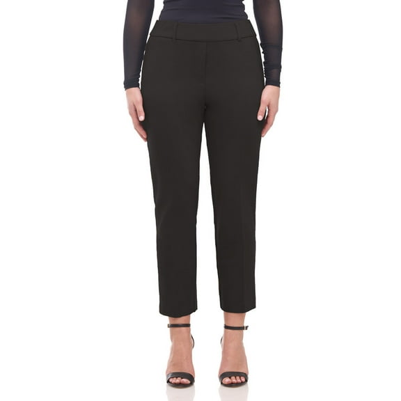 Rekkuna Women's Pull-On Silky Soft Gutsy Knit Office-Yoga Trouser with Pockets (Large, Black)