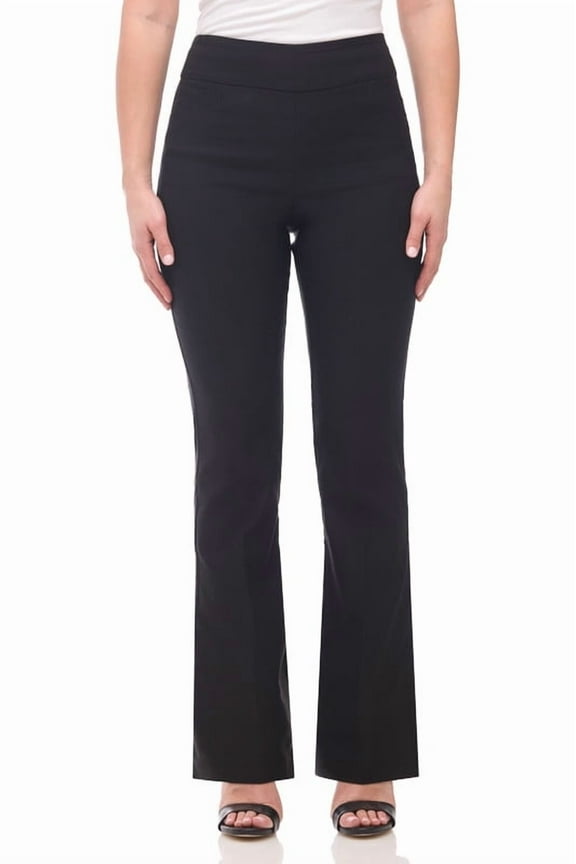 Women's Pull-On Stretchy Comfort Boot Cut Pant (Small, Black)