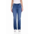 thumbnail image 1 of Rekkuna Women's Pull-On Stretchy Comfort Straight Leg Jean (14, Medium Blue Stone Wash), 1 of 6