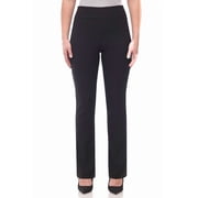 Rekkuna Women's Pull-On Stretchy Comfort Straight Leg Pant with Hidden Pocket (Small, Black)