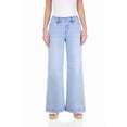 thumbnail image 1 of Rekkuna Women's Pull-On Stretchy and Soft Wide Leg Jean (10, Light Wash), 1 of 6