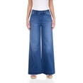 thumbnail image 1 of Rekkuna Women's Pull-On Stretchy and Soft Wide Leg Jean (8, Medium Blue Stone Wash), 1 of 6