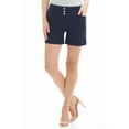 thumbnail image 1 of Rekkuna Women's Stretchy Comfort Mid-Rise Pull-On 5" Casual to Dressy Short with Pockets (12, Navy), 1 of 5