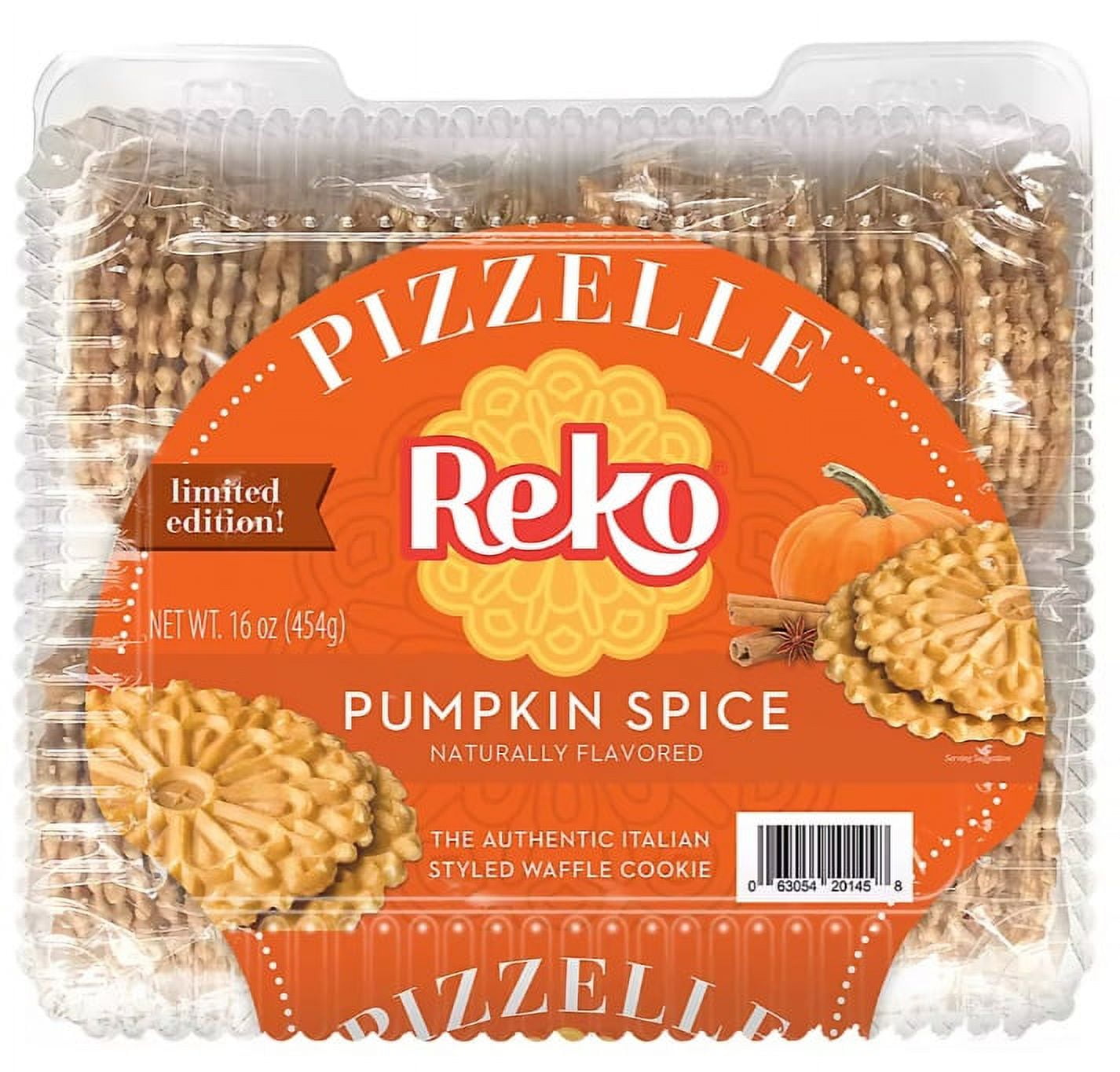 Reko Pizzelle Pumpkin Spice Waffle Cookies, 16 oz.