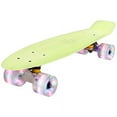 thumbnail image 1 of Rekon 22" Complete Mini Cruiser Plastic Skateboard (Glow in Dark Pink w/ LED Wheels), 1 of 8