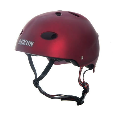 Rekon Multi-Sport Helmet for Biking, Skating, and Skateboarding (Matte Red, Medium)