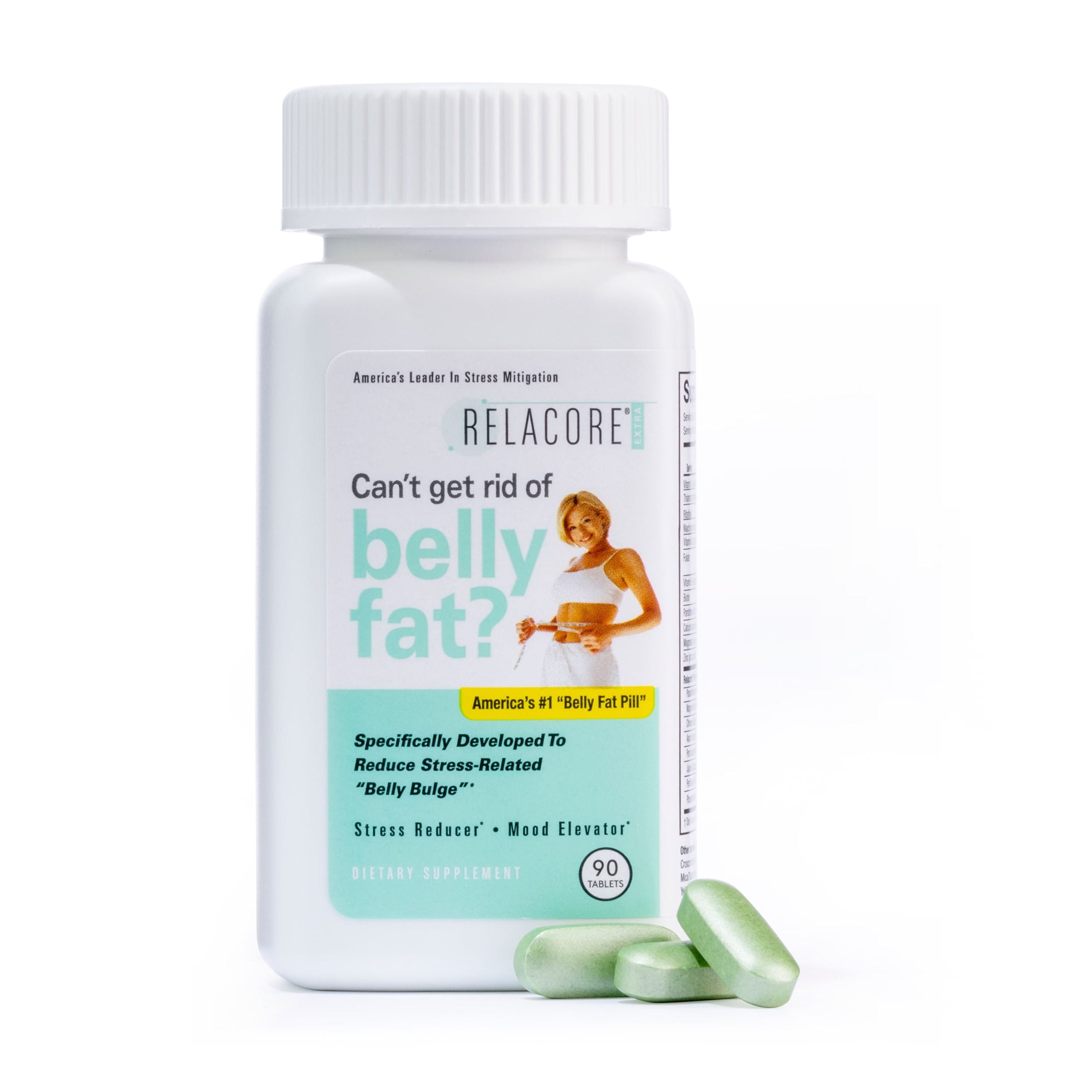 Relacore Extra Maximum Strength Stress-Mitigating Compound, 90 Count, Reduces Stress-related Belly Fat