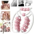thumbnail image 1 of Relajador De Piernas, 20-Wheel Deep Tissue Massage Roller - Cellulite & Muscle Relaxer for Legs, Thighs, Roller for Arm Massage with Circular Clamps, Circular Leg Clamp Roller (Pink), 1 of 6