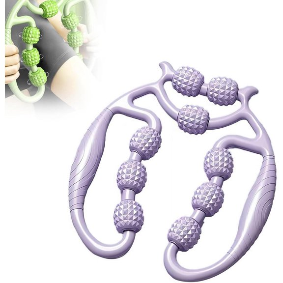 Relajador De Piernas, 9 Wheel Circular Leg Clamp, Circular Leg Clamp Roller by Miapina, Handheld Multifunctional Ring Roller 360 Degree Legs Neck Hand Arm Muscle Relaxer, for Women Sports Yoga (#01)