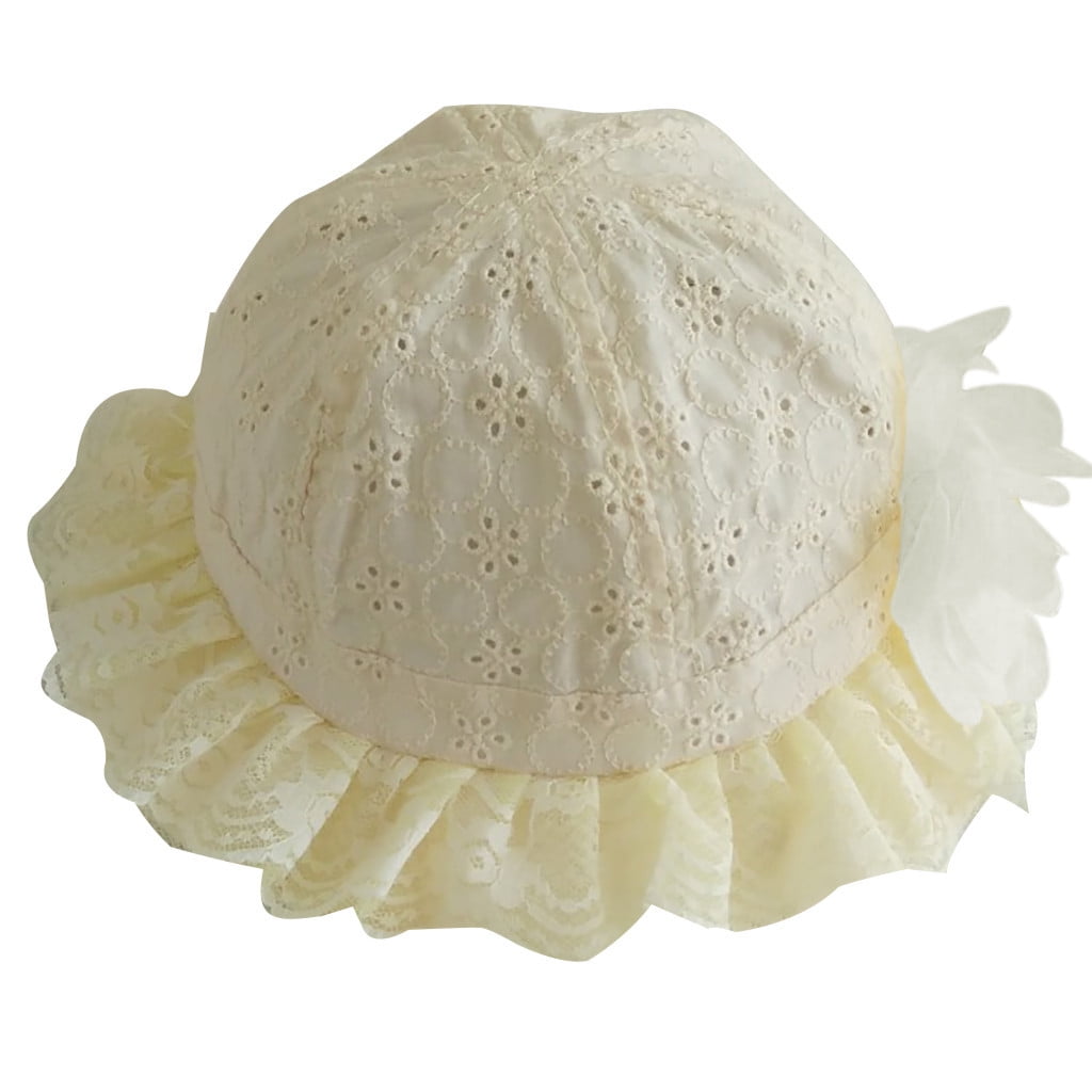 Relanfenk Baby Hats Lovely Kids Girls Toddler Flower Cloth Cap Sunshade Hollow Sun Hat