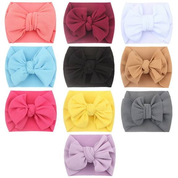 Relanfenk Baby Headbands 10 PC Girls Bowknot Headband Stretch Hairband Headwear Hair Accessories