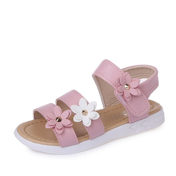 Relanfenk Baby Shoes Toddler Kids Girls Flower Rubber Sandals Non-Slip Cross Sandals Shoes