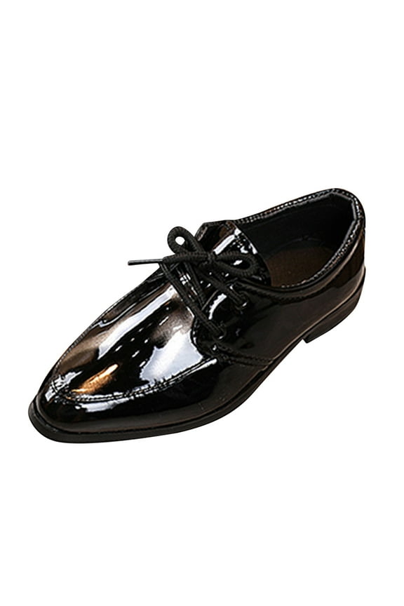 Relanfenk Baby Shoes for Boys Toddler Children British Style Student Perform Casual Leather Shoes