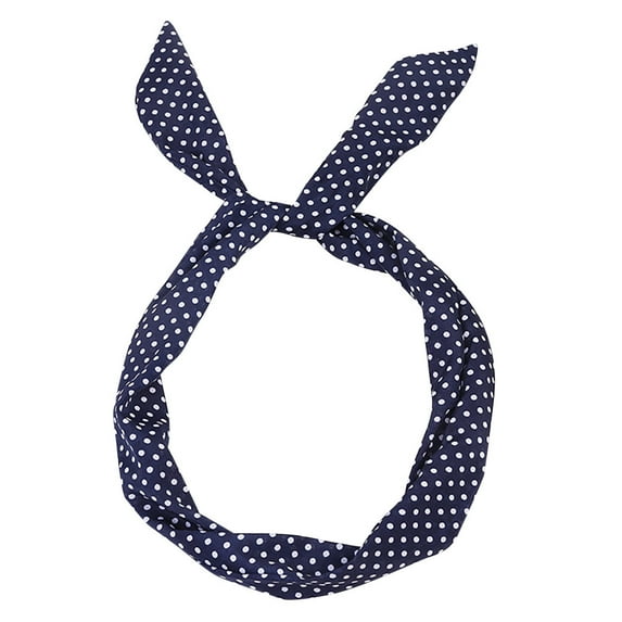 Relanfenk Headbands for Women Girls Paisley Rockabilly Wired Headband Polka Dot Tartan Retro Scarf Wire Hair Bands Accessories