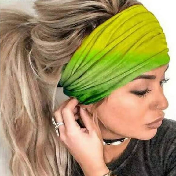 Relanfenk Heardband Women Print Headband Elastic Head Wrap Hair Band Bandana Headband