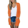 thumbnail image 1 of Relanfenk Long Sleeve Cardigan For Women Fall Open Front Cardigan With Pockets Casual Duster Lightweight Cardigan Sweater, 1 of 9