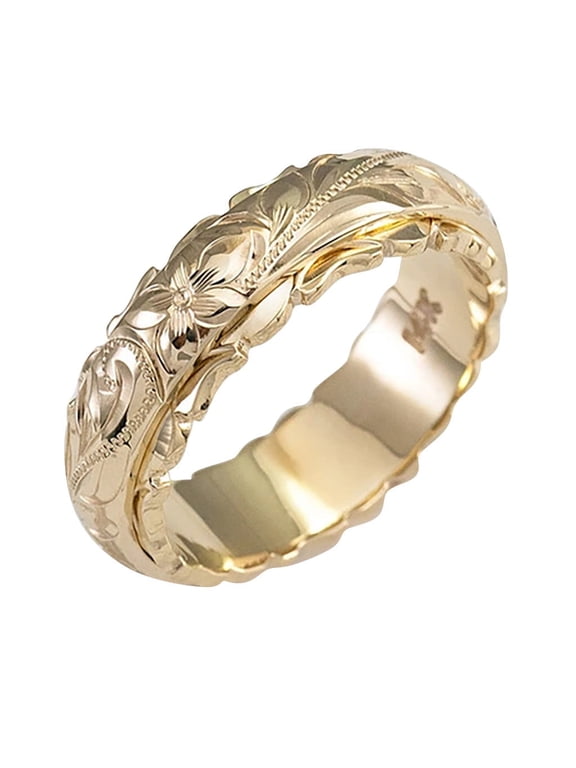 Relanfenk Heart Blue & Clear Crystal Engagement Ring Rose Gold Plated & Silver