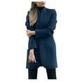 thumbnail image 1 of Relanfenk Winter Fall Womens Jacket Coats Long Sleeve Hairy Open Front Short Cardigan Suit Solid Long Casual Tops, 1 of 6