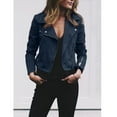 thumbnail image 1 of Relanfenk Winter Fall Womens Jacket Coats Retro Rivet Zipper Up Outwear Casual Tops, 1 of 5