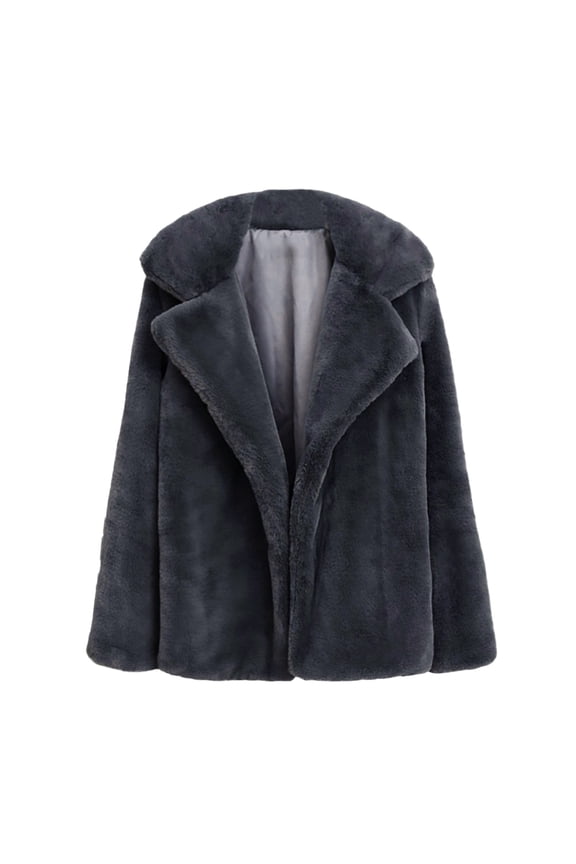 Winter Fall Womens Jacket Coats Warm Thick Solid Over Outer Cardigan Casual Tops