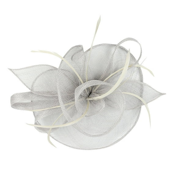 Relanfenk Women's Fascinator Hat Imitation Sinamay Feather Tea Party Pillbox Flower Derby