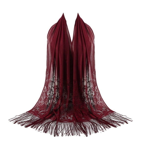 Relanfenk Women's Fashion Fringed Printed Cotton Parisian Shawl Soft Beach Towel Scarf