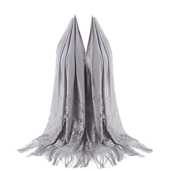 Relanfenk Women's Fashion Fringed Printed Cotton Parisian Shawl Soft Beach Towel Scarf