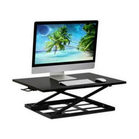 Mount-It! - Height Adjustable X-Lift Standing Desk Converter - Black